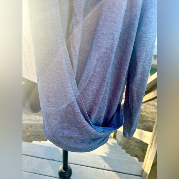 Blue Lightweight Drapey Cardigan Wrap w/ Pockets - Picture 6 of 8